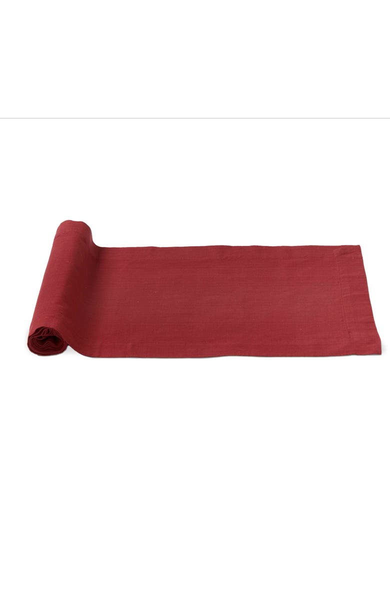 tag Everyday Brick Red Cotton Slub Table Runner - Machine Washable, Main, color, Red