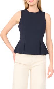 Ted Baker Pleated Ponte Peplum Top