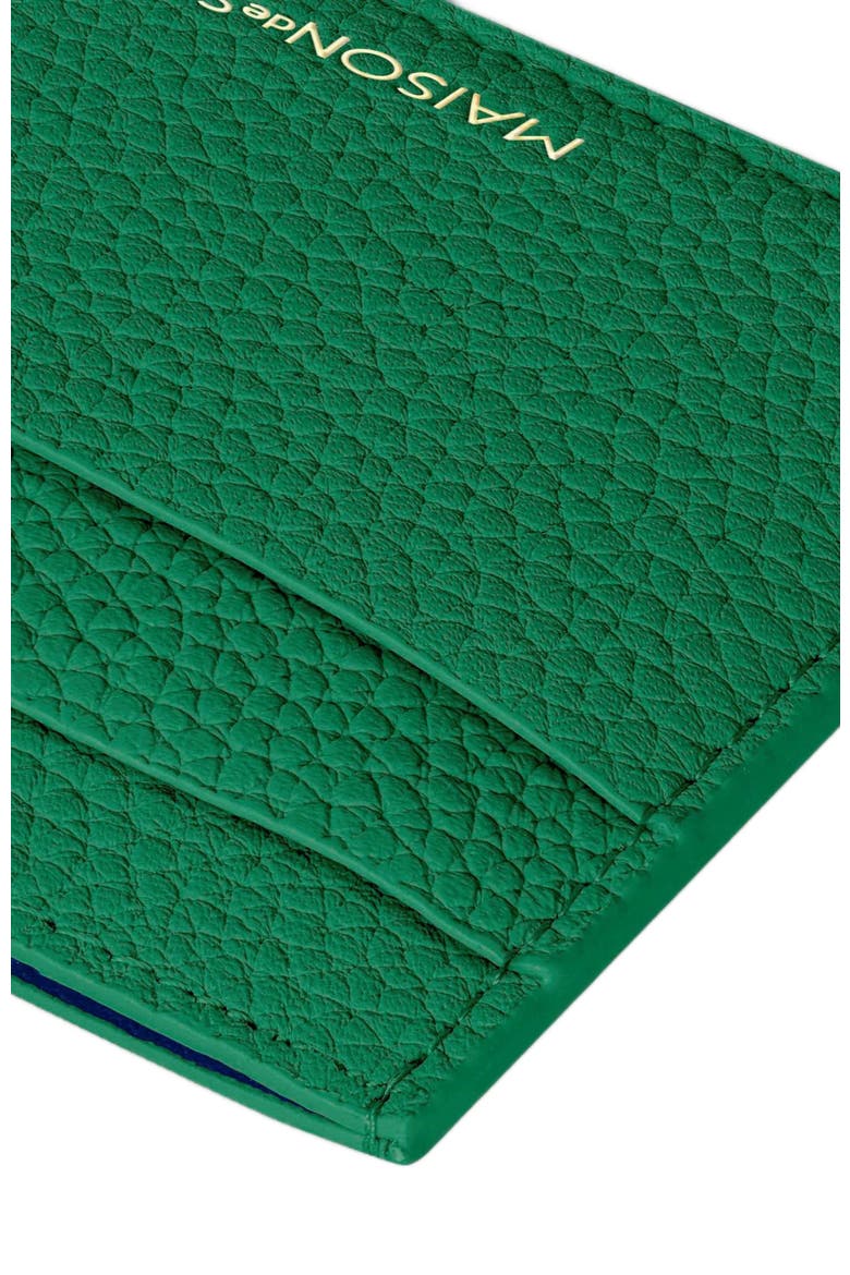 Leather Card Holder, Alternate, color, Emerald Green