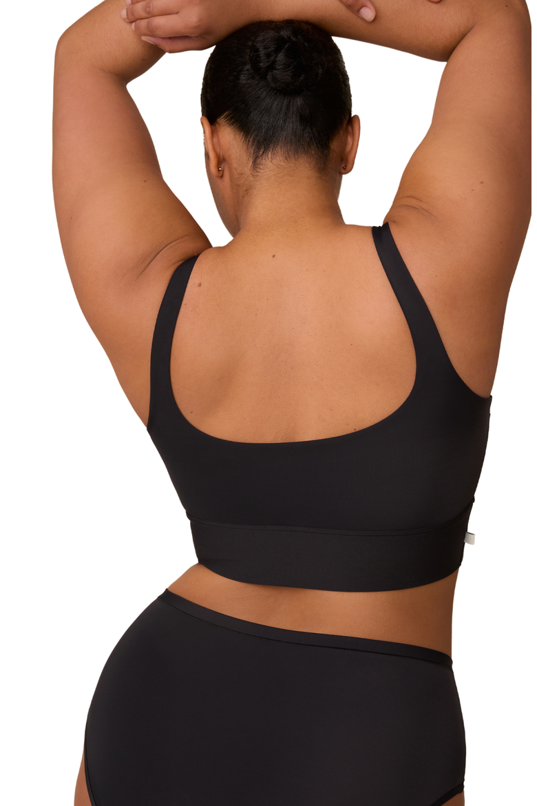 Bliss Square Neck Bralette, Alternate, color, Black