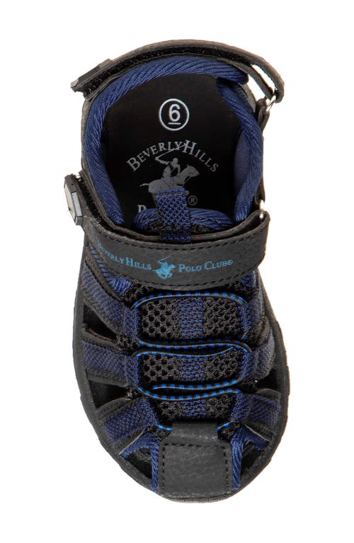 Josmo Kids' Beverly Hills Polo Club Fisherman Sandal In Black/navy
