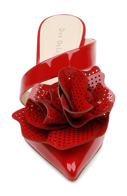 Dee Ocleppo Chicago Pointed Toe Mule In Red Patent