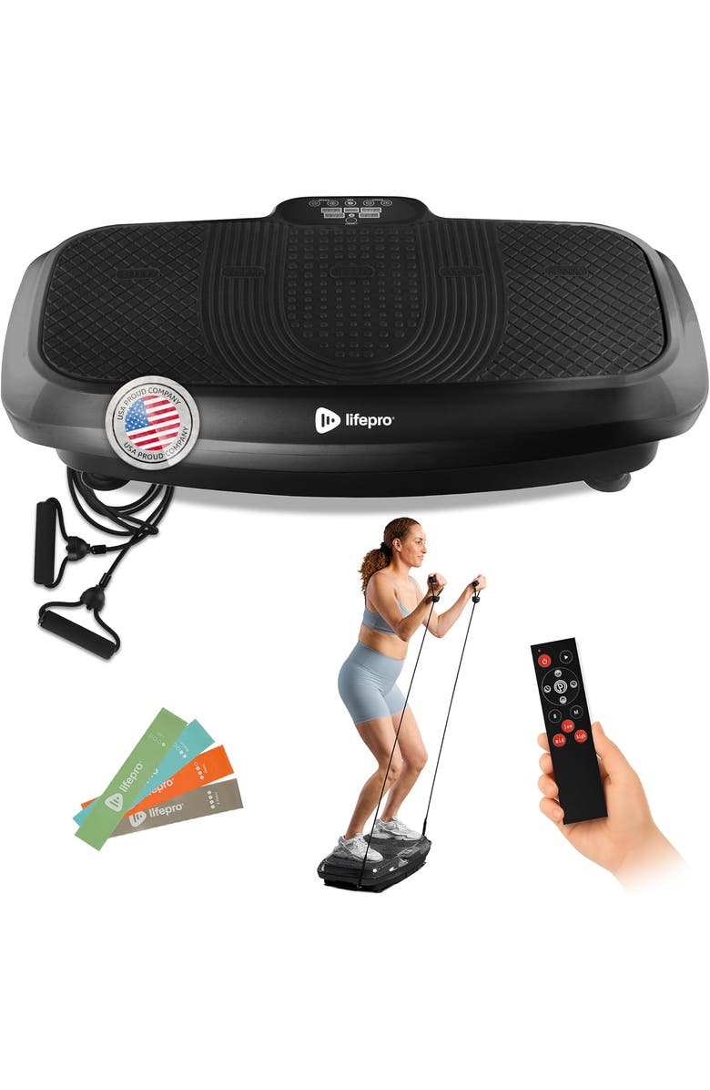 Lifepro Turbo 3D Vibration Plate Exercise Machine with Magnetic Acupoints, Main, color, Black