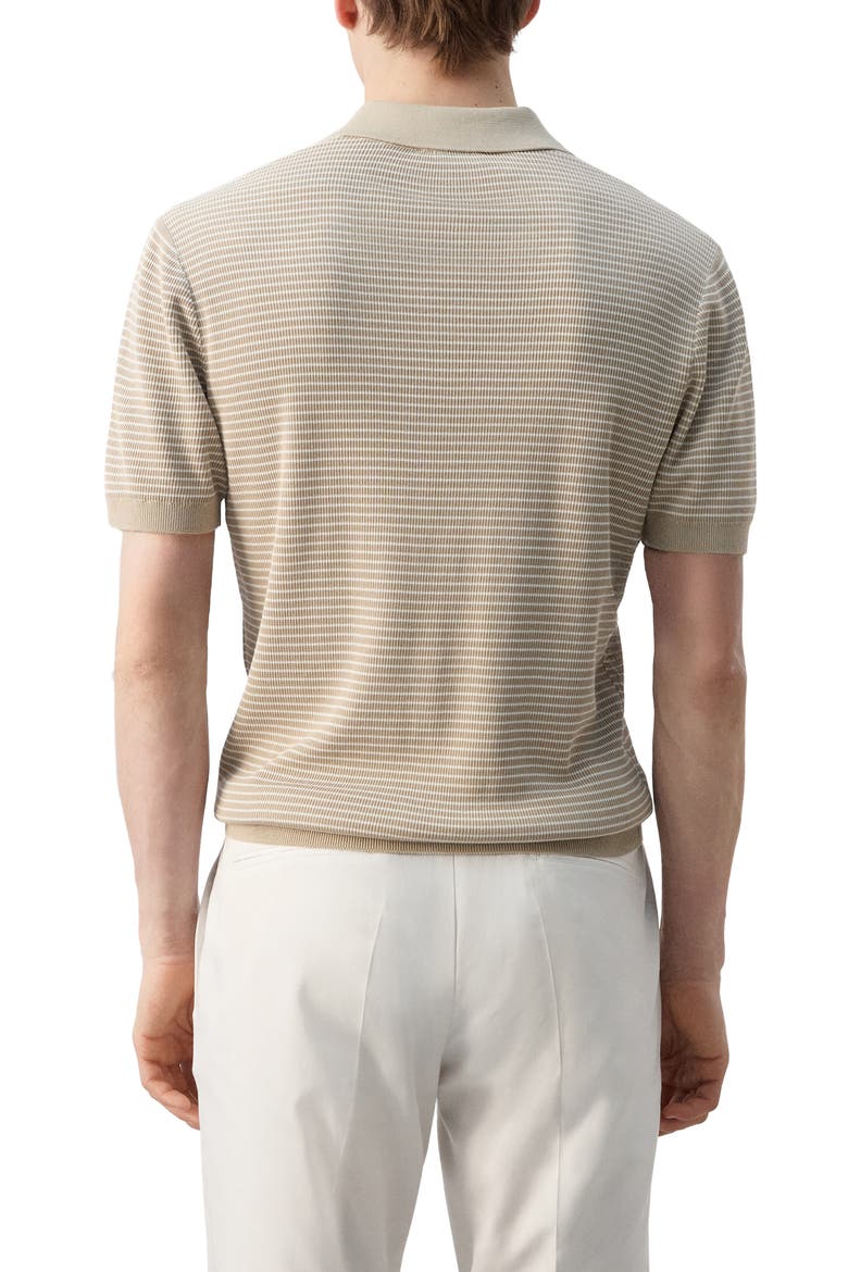 Stripe Polo, Alternate, color, BEIGE