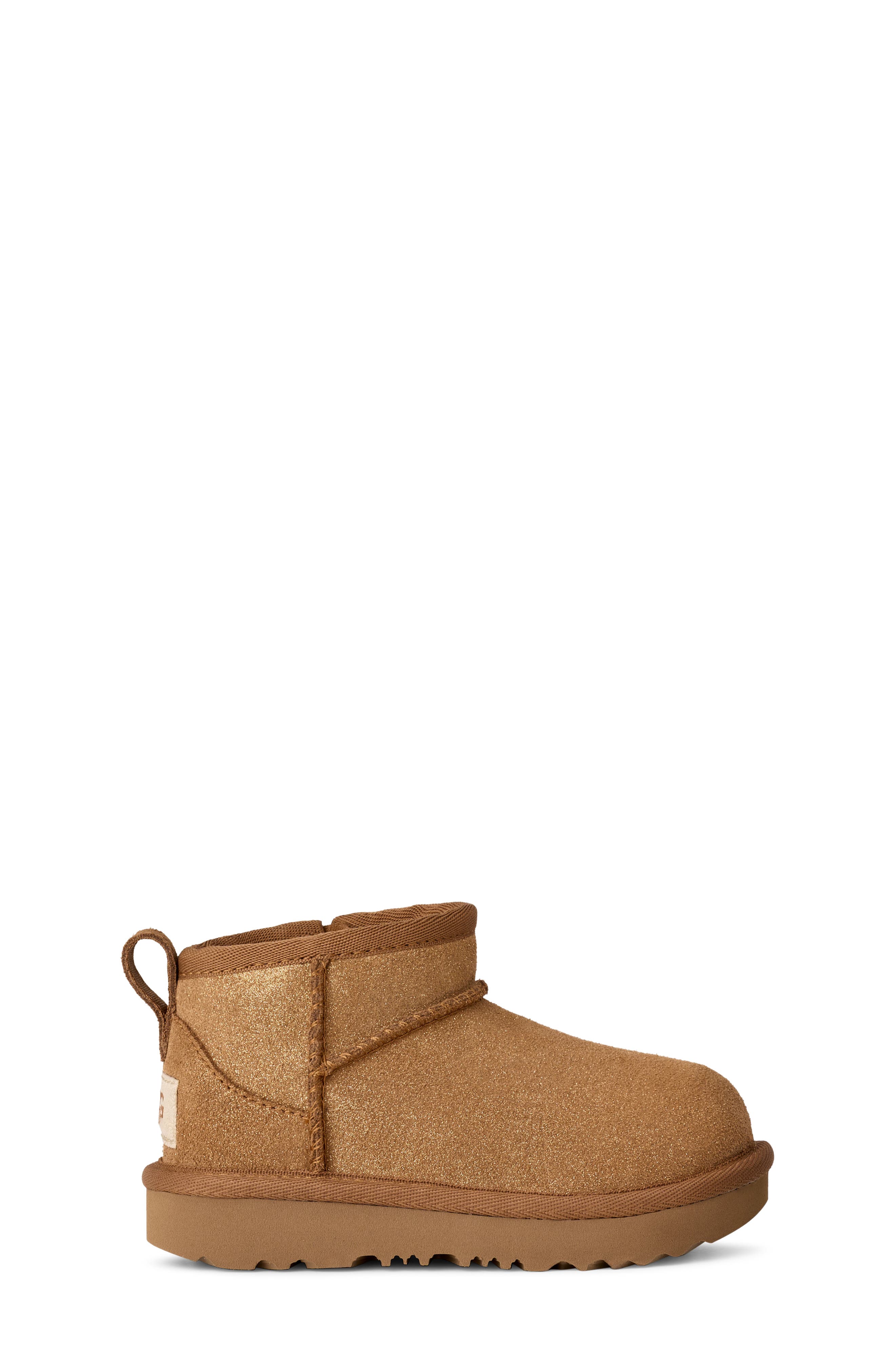 UGG<sup>®</sup> Kids' Classic Ultra Mini Dazzle Boot, Alternate, color, Chestnut