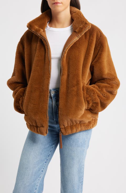 Faux Fur Jacket (Regular & Plus)
