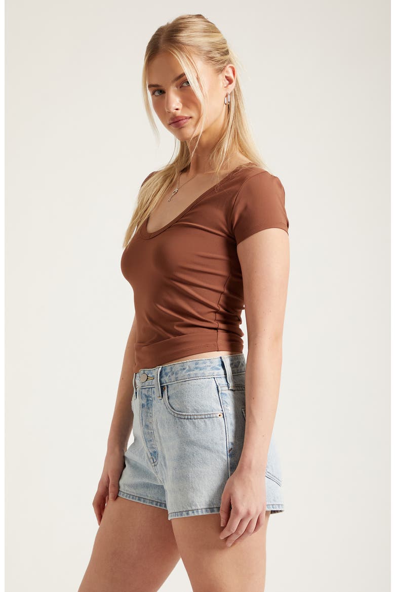 Ivy High Waist Denim Shorts, Alternate, color, LIGHT INDIGO
