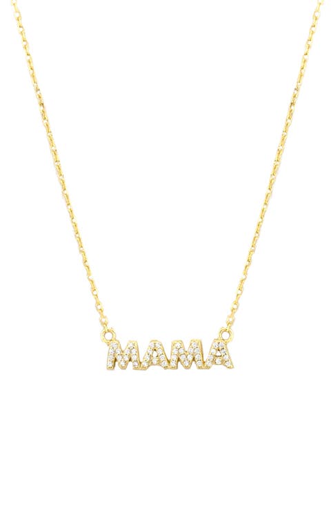 Cubic Zirconia Mama Necklace