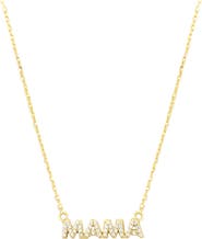 MARLYN SCHIFF Cubic Zirconia Mama Necklace