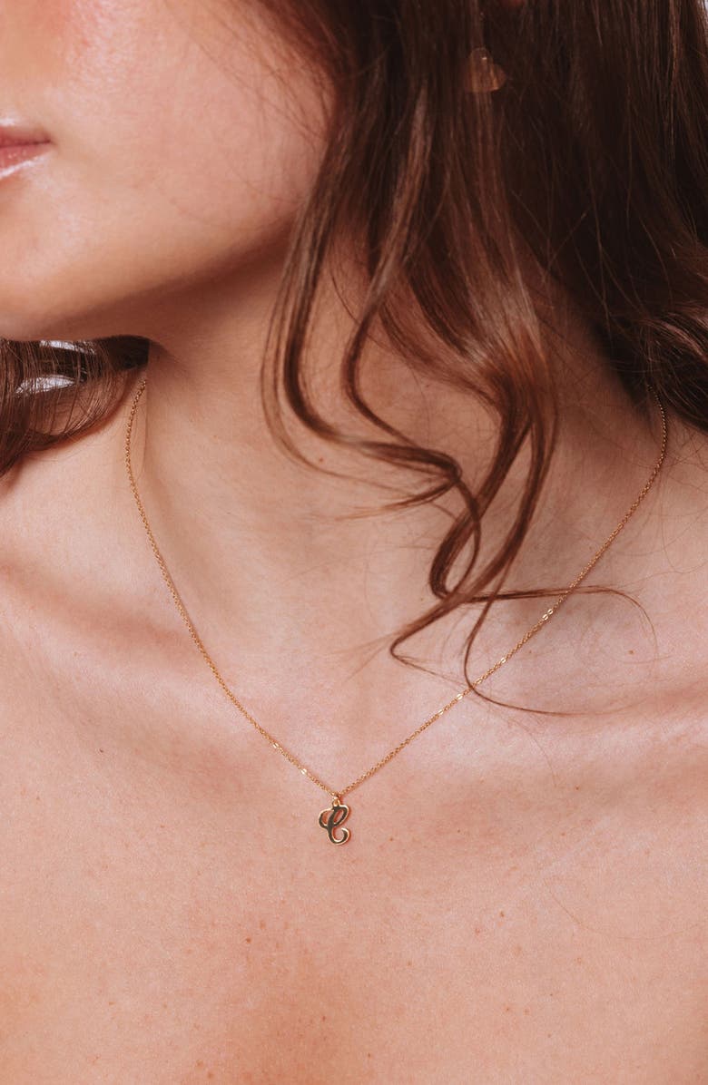 Set & Stones Gianna Initial Pendant Necklace, Alternate, color, Gold / A