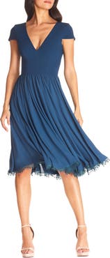 Dress the Population Corey Chiffon Fit & Flare Cocktail Dress