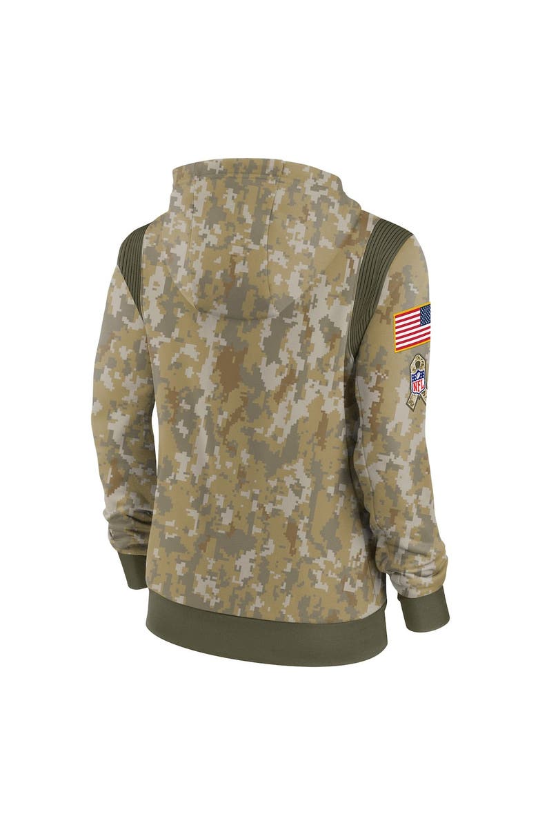 Nike Women's Nike Olive New York Giants 2021 Salute To Service Therma Performance Pullover Hoodie, Alternate, color,