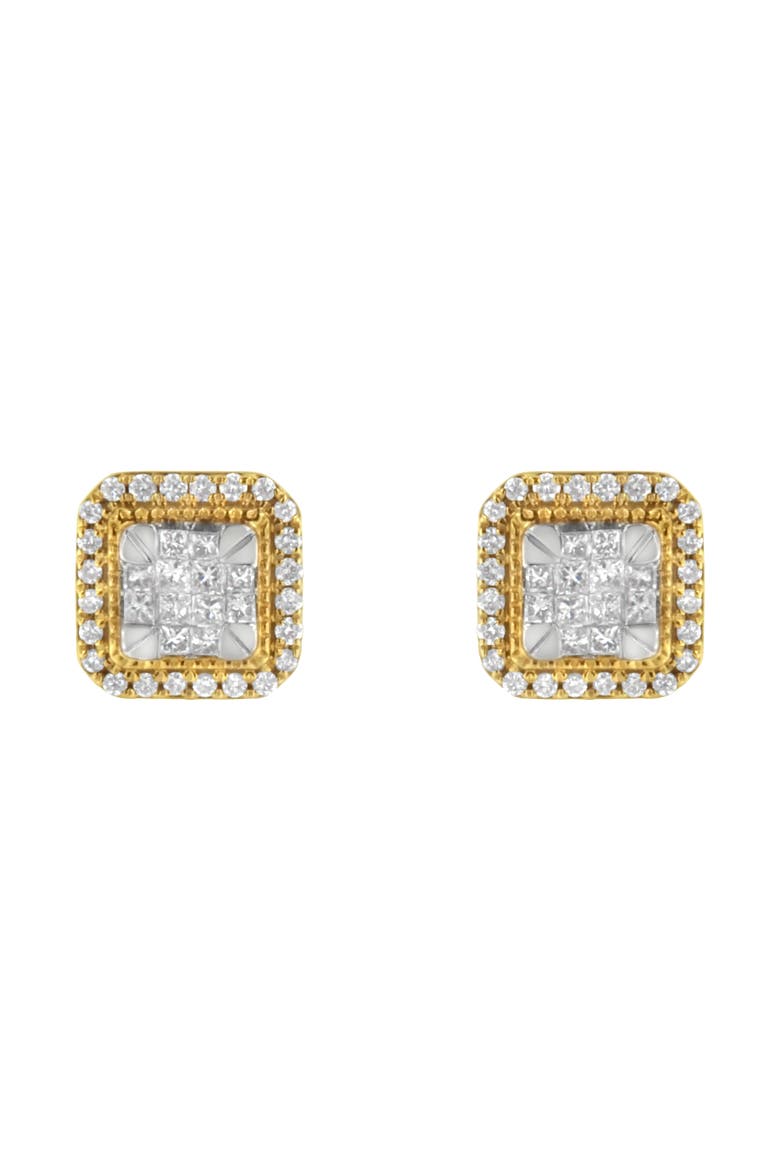 10KT Yellow Gold Diamond Stud Earrings, Alternate, color, Yellow