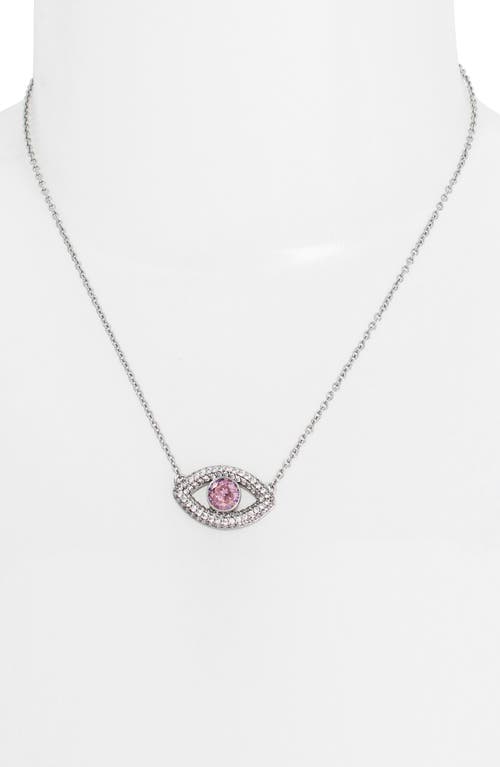 KURT GEIGER KURT GEIGER LONDON CRYSTAL & CZ EVIL EYE PENDANT NECKLACE