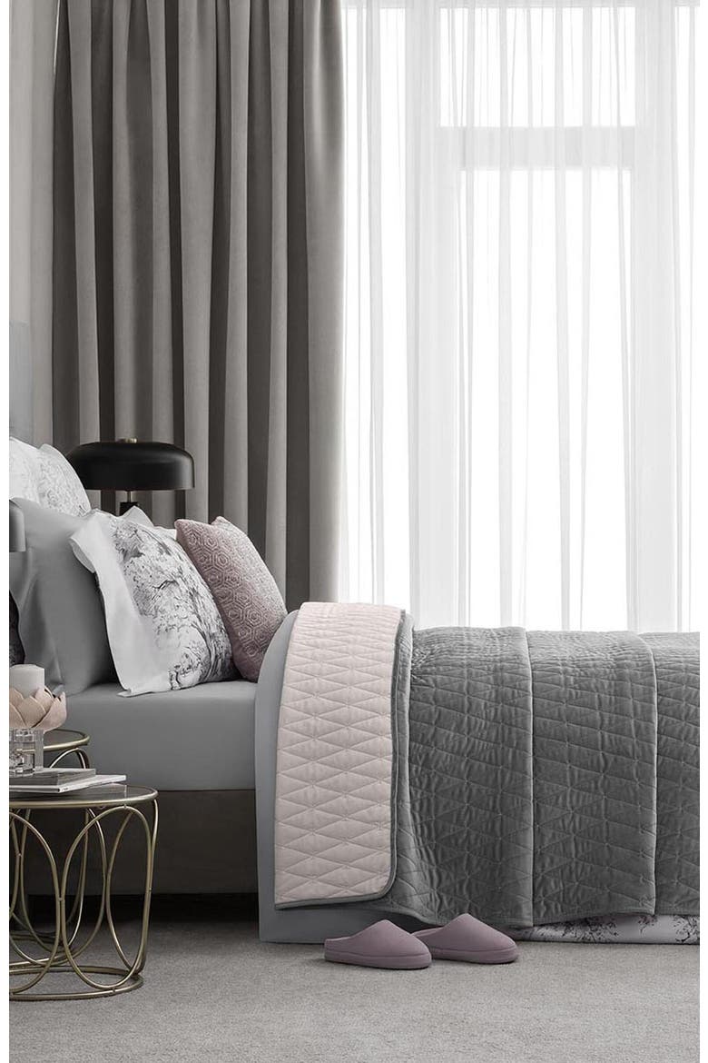 Moretto Bedcover, Alternate, color, Grey