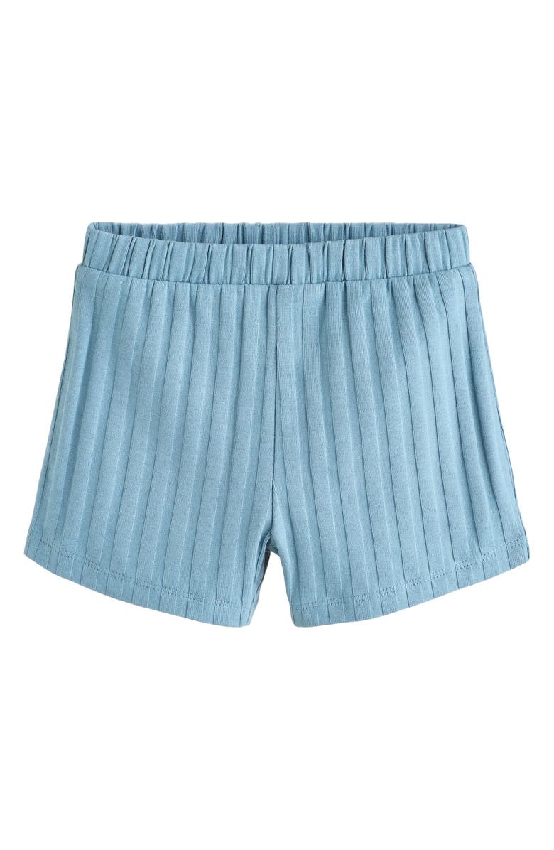 NEXT Rib Zip Polo & Shorts Set, Alternate, color, Blue