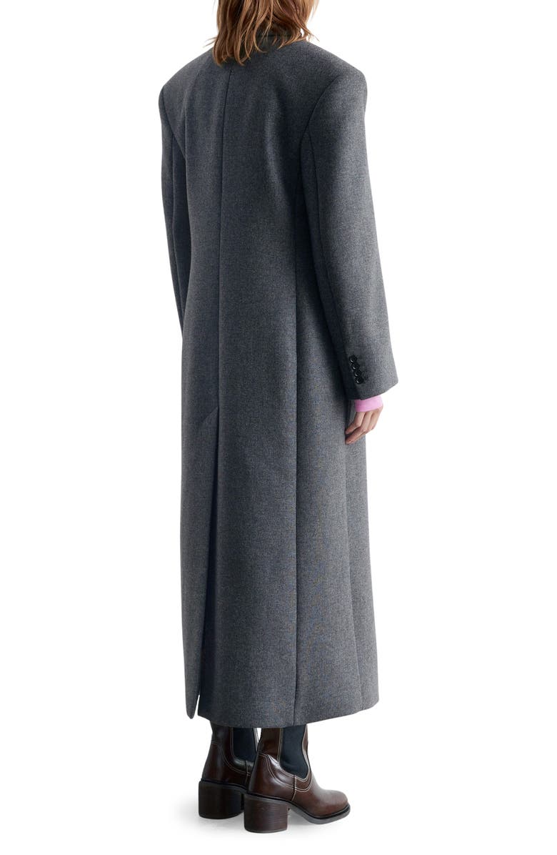 & Other Stories Longline Double Breasted Coat, Alternate, color, Grey Dark