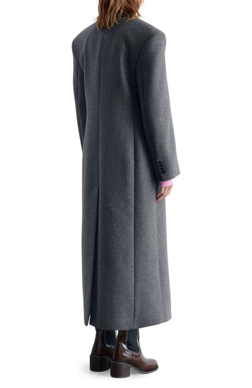 & Other Stories Longline Double Breasted Coat In Gray