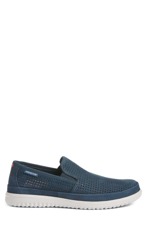 Mephisto Tiago Perforated Loafer In Blue