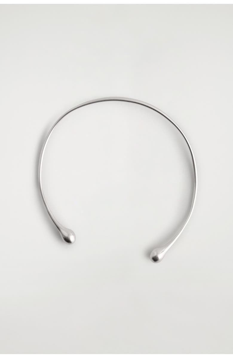 COS Teardrop Cuff Necklace, Alternate, color, Silver
