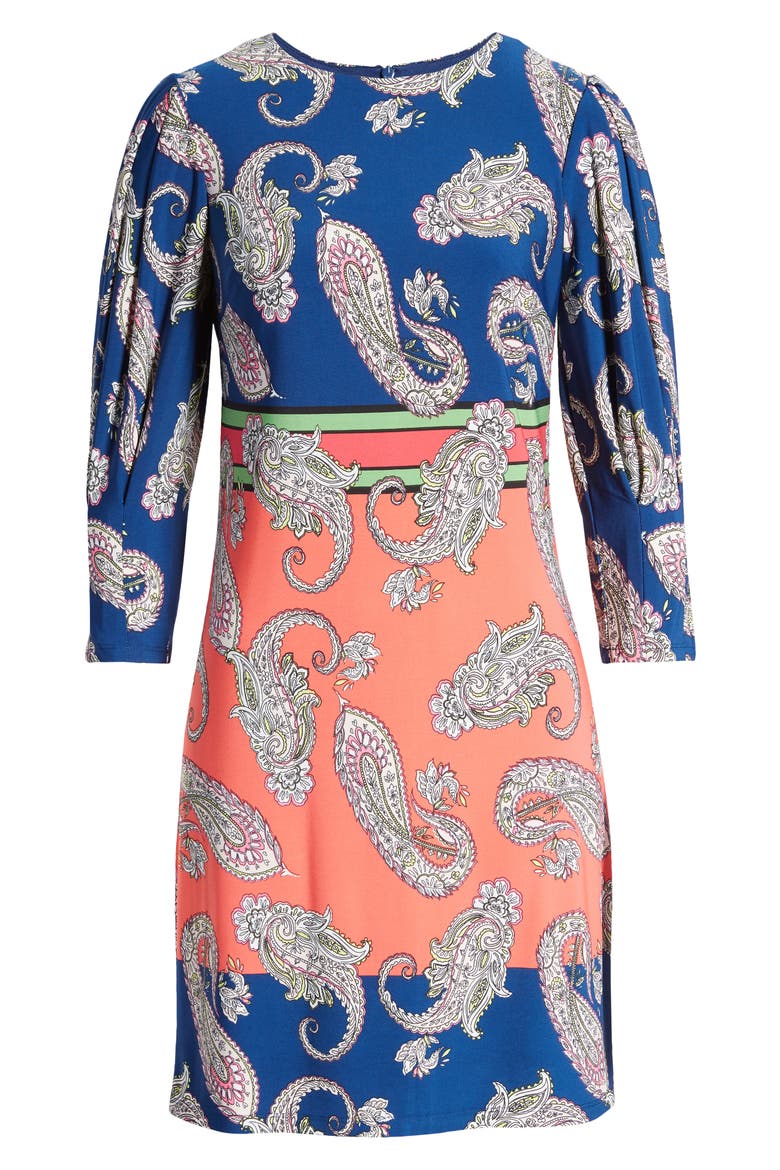 Paisley Mix Long Sleeve Dress, Alternate, color, PINK MULTI