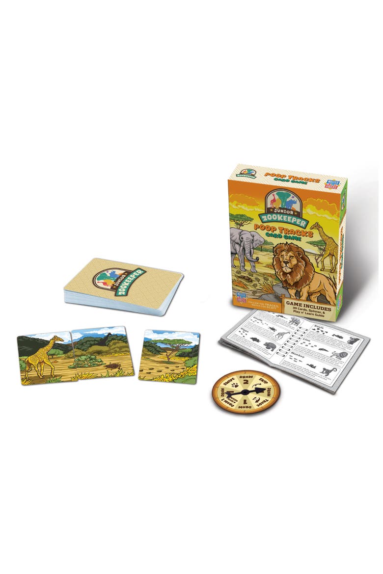 Jr. Zookeeper Poop Tracks Card Game, Alternate, color, Multicolor