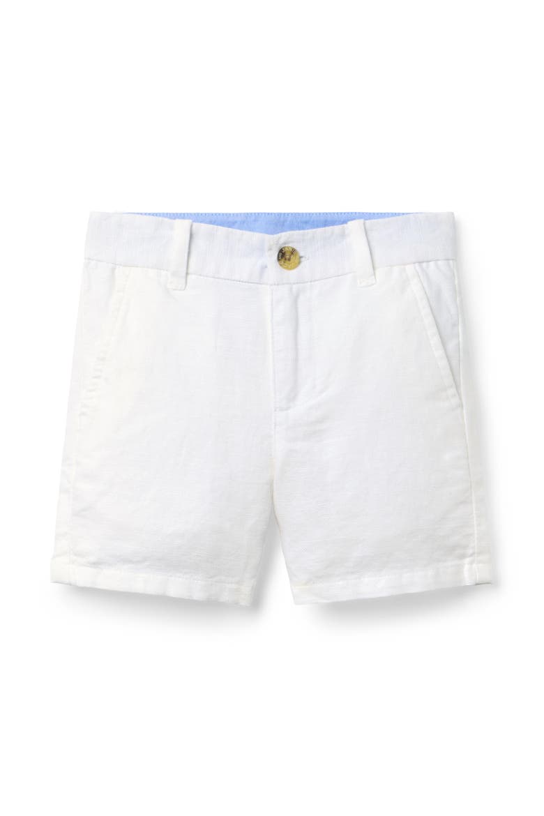 Linen-Cotton Short, Main, color, White