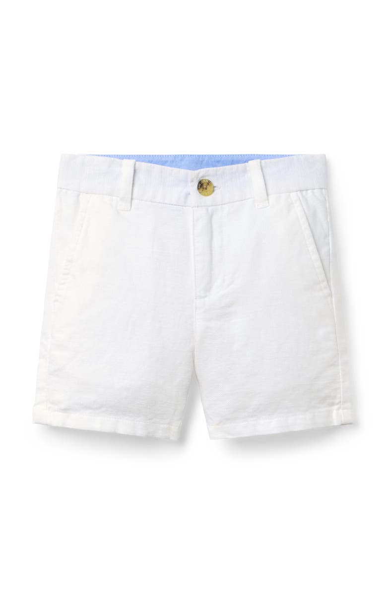 Janie and Jack Linen-Cotton Short, Main, color, White