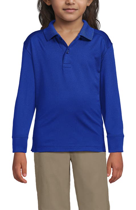 School Uniform Kids Long Sleeve Rapid Dry Polo Shirt