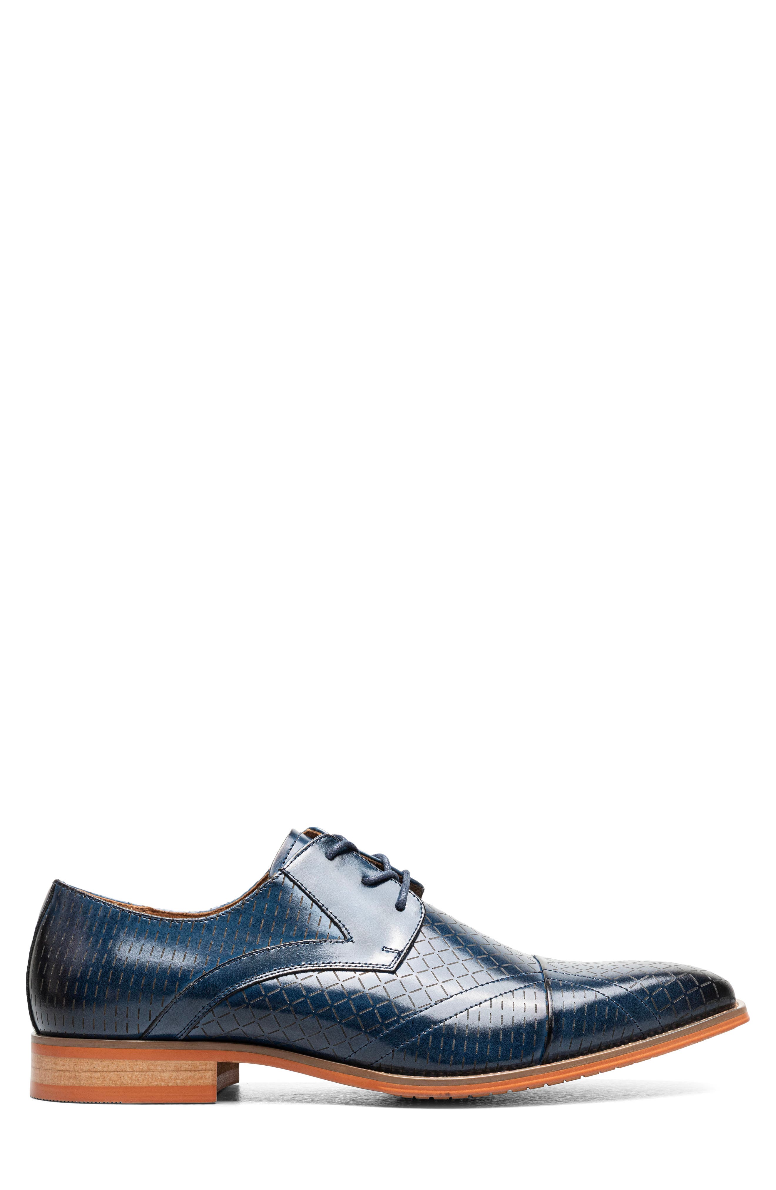 Hobson Cap Toe Derby, Alternate, color, BLUE