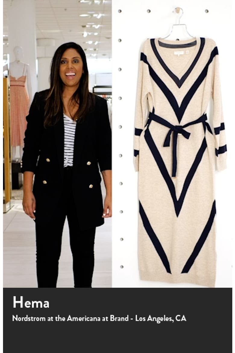 Bertta Long Sleeve Wool Blend Midi Sweater Dress video