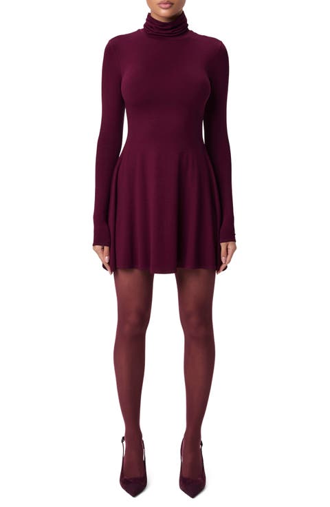 Long Sleeve Turtleneck Minidress