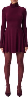 Naked Wardrobe Long Sleeve Turtleneck Minidress