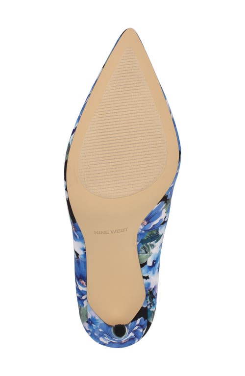 Nine West Fresh Pump In Dark Blue Floral