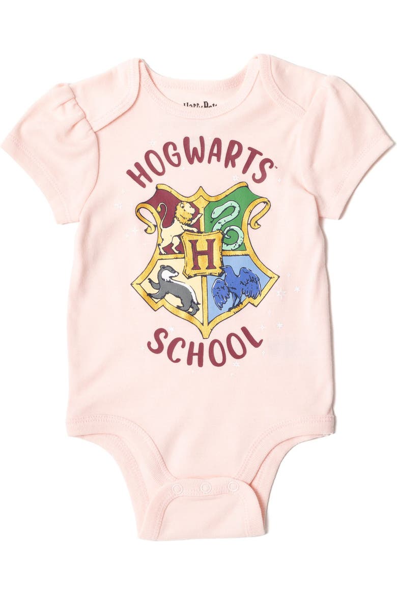 3-Piece Hoodie Bodysuit and Pants Set, Alternate, color, Hedwig Pink Ivory