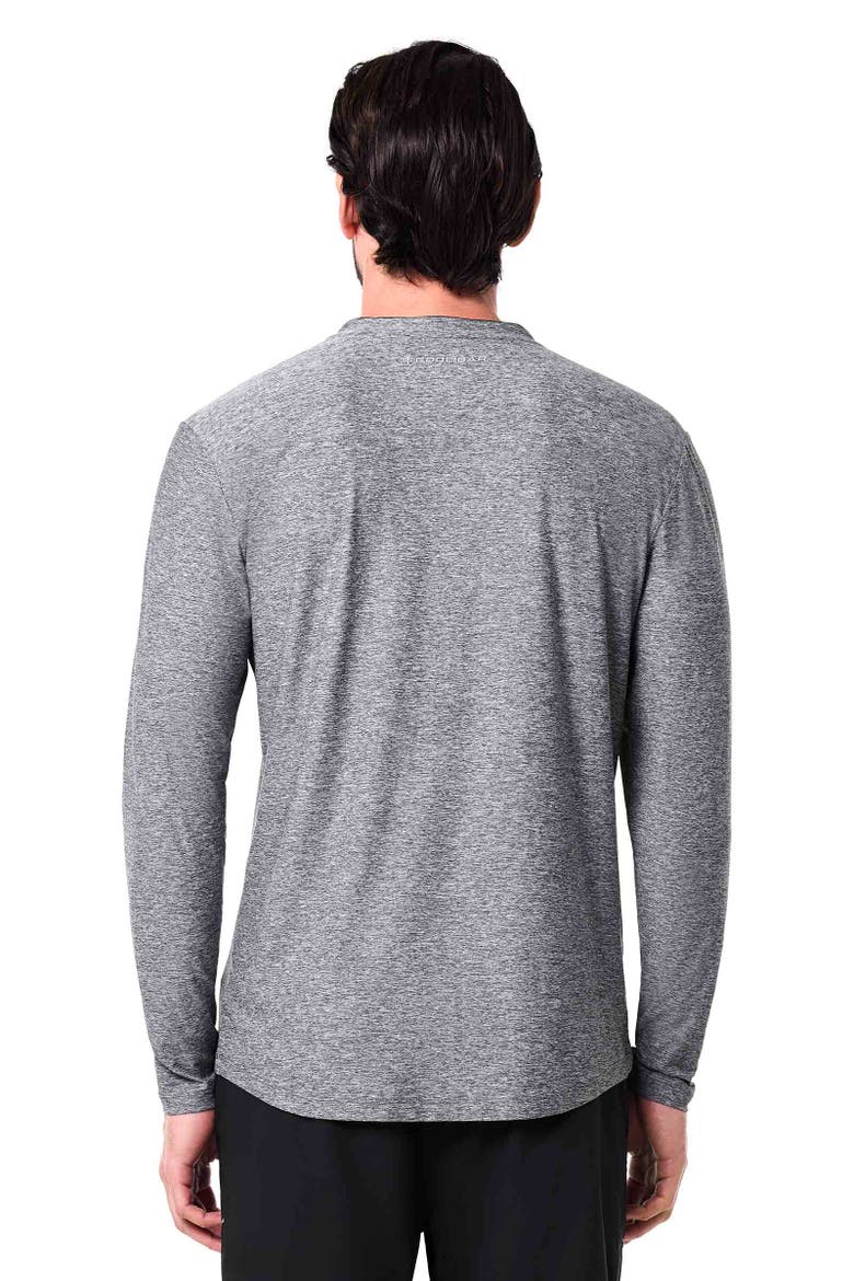 Men's Tiebreaker Long Sleeve Tennis T-Shirt, UPF 50+ Sun Protection, Alternate, color, Charcoal Heather