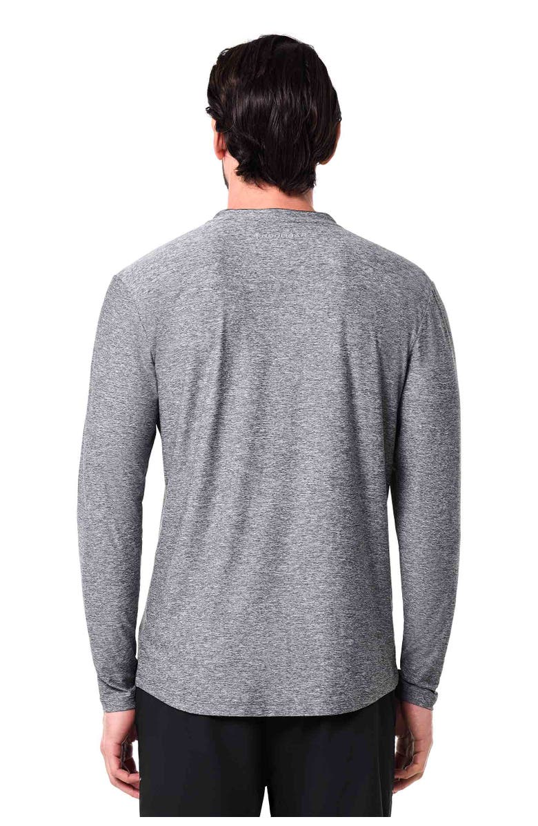 Coolibar Men's Long Sleeve Tennis T-Shirt - UPF 50+ Sun Protection - Tiebreaker, Alternate, color, Charcoal Heather