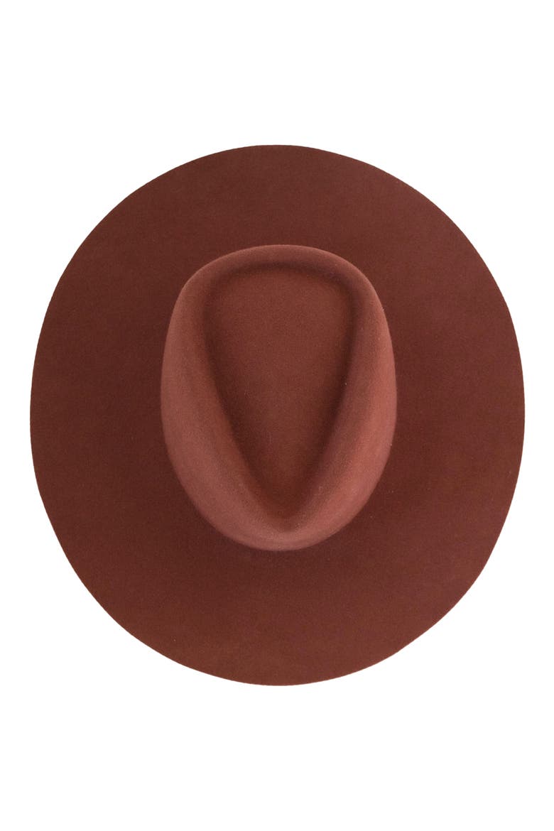 Dakota Wide Brim Felt Hat, Alternate, color, RED