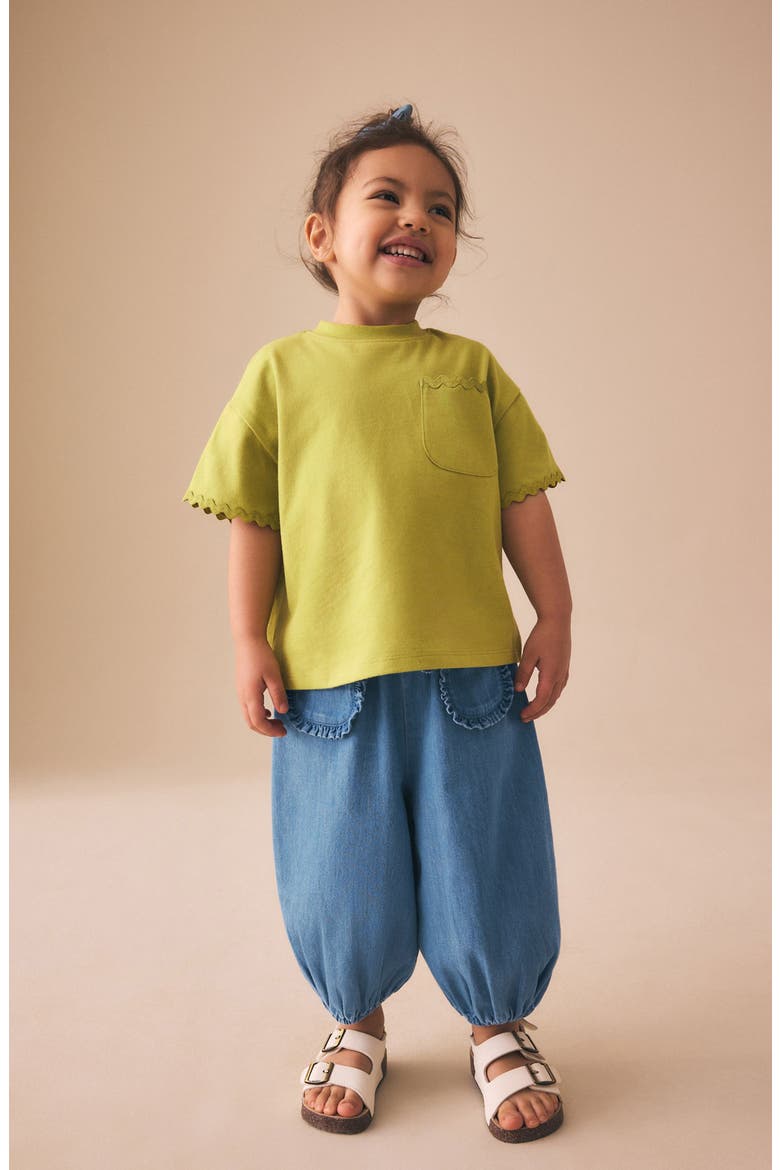 Kids' Denim Joggers, Alternate, color, BLUE