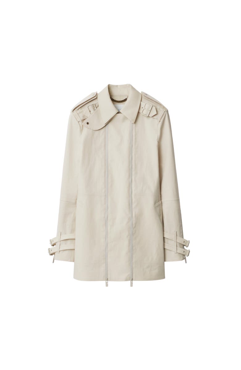 Burberry Bonded Cotton Trench Jacket, Alternate, color, Sail