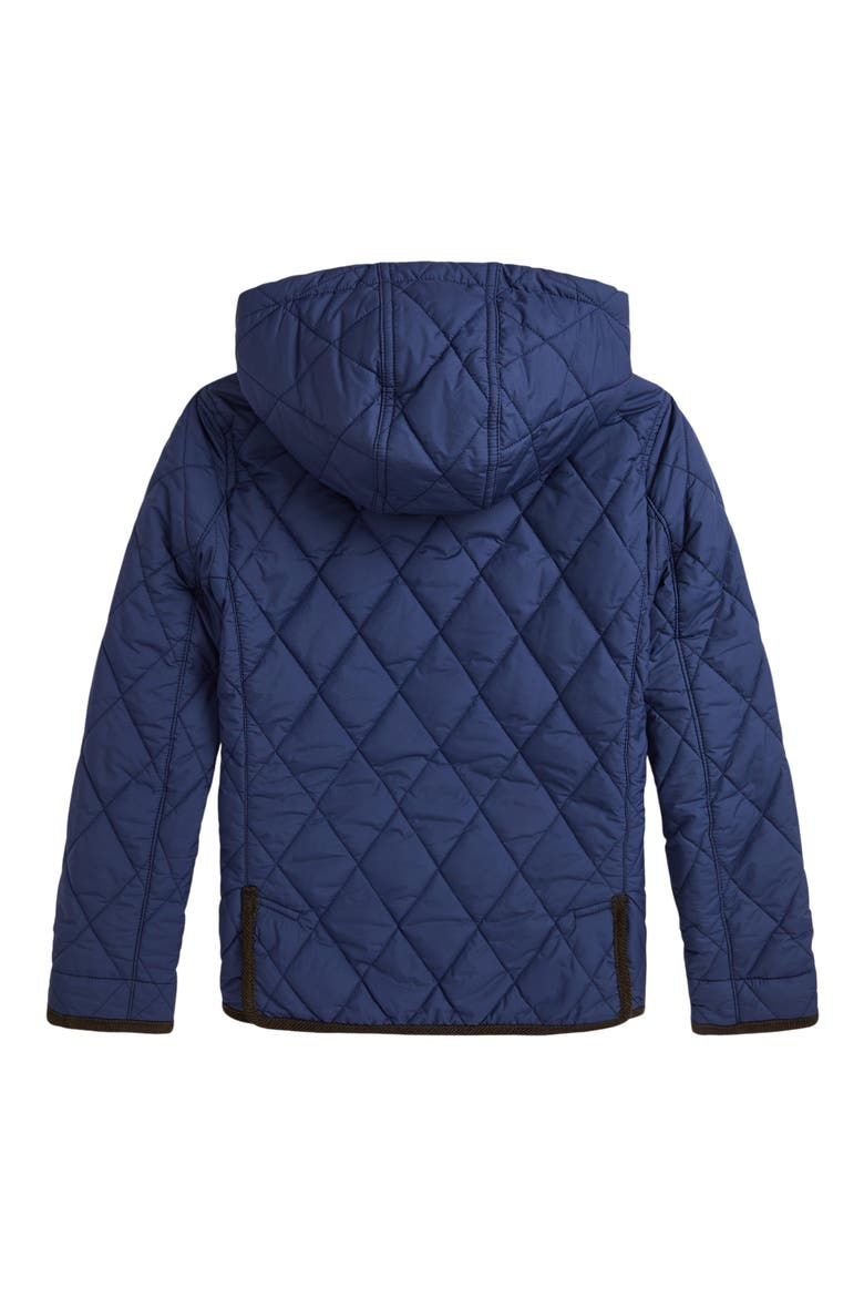 Kids' Quilted Hooded Barn Jacket, Alternate, color, NAVY