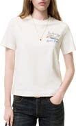 Burberry Feather Print Cotton T-shirt