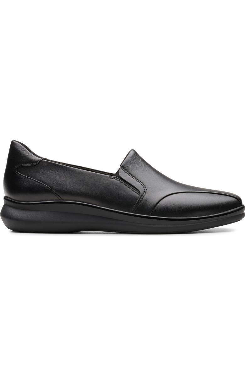 Clarks<sup>®</sup> Lynelle Wedge Flat, Alternate, color, Black Leather