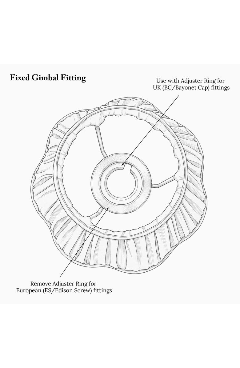 Mrs. Alice Lotus Deep Scalloped Lampshade, Alternate, color, Olive