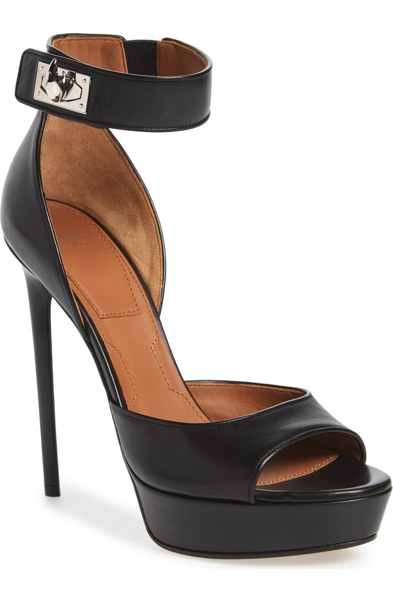 Givenchy 'Plara' Ankle Strap Platform Sandal, Main, color,