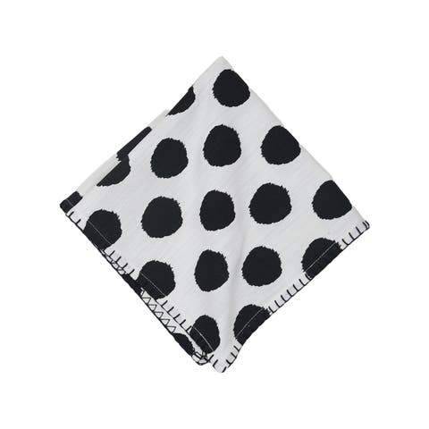Dot Onyx Black Polka Dot Napkin, Set of 4