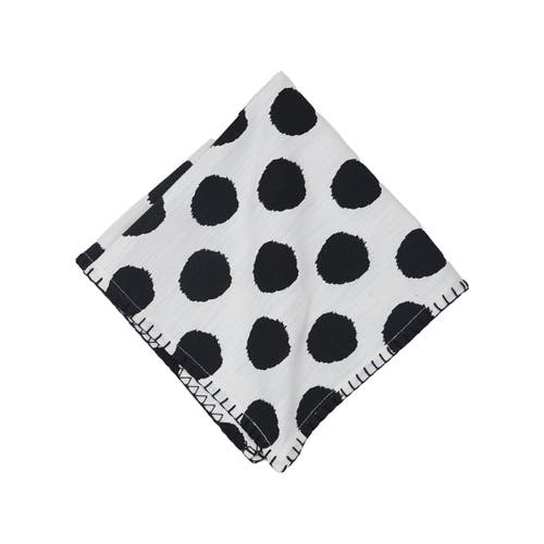 Carol & Frank Dot Onyx Black Polka Dot Napkin, Set Of 4