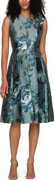 Kay Unger Anastasia Fit & Flare Sleeveless Cocktail Dress