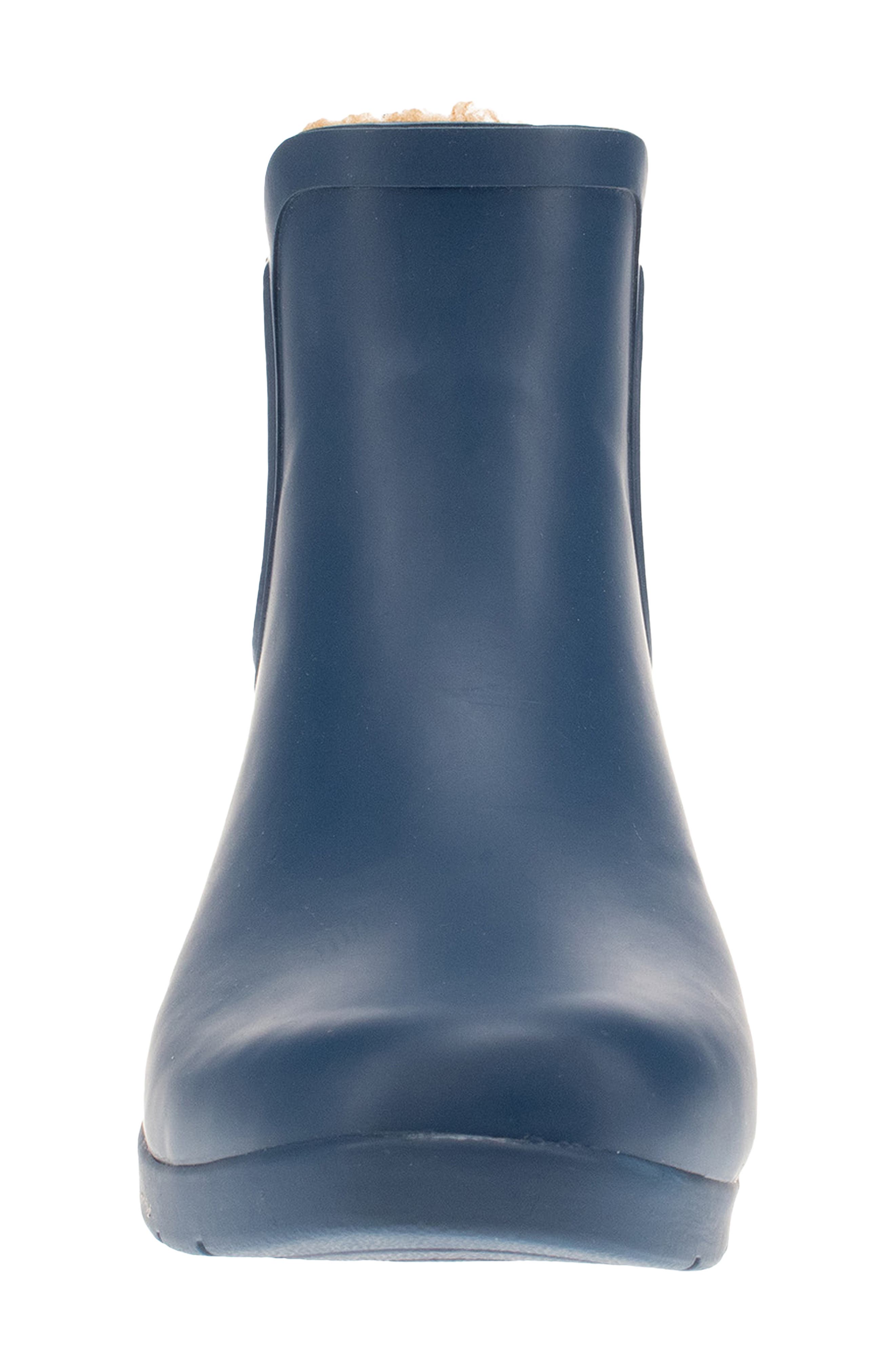 Delridge Faux Fur Chelsea Boot, Alternate, color, NAVY