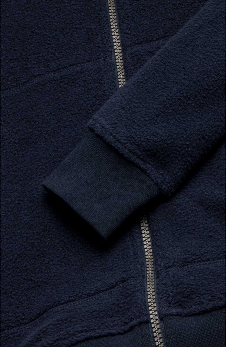 Surfside Supply Co. Danny Full-Zip Fuzzy Fleece Hoodie, Alternate, color, Navy Blazer